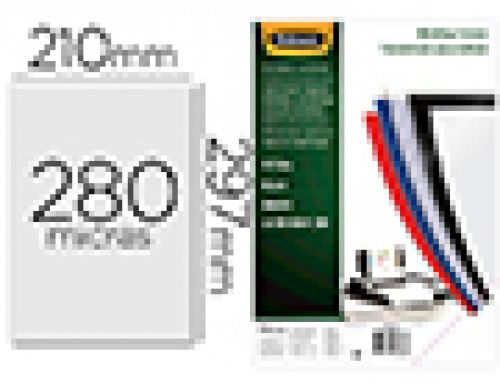 Capa de encadernacao fellowes polipropileno din a4 preta 280 microns pack de 100 unidades , Fellowes , 155176 , 0077511547669
